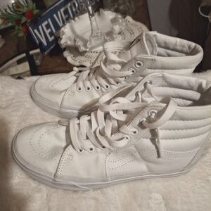 Vans Off The Wall SK8 White High-Top Sneakers Mens SZ 5.5 Womens Sz 7